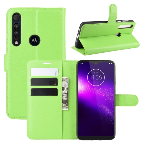 

For Motorola One Macro / G8 Play Litchi Texture Horizontal Flip Leather Case with Wallet & Holder & Card Slots(Green)