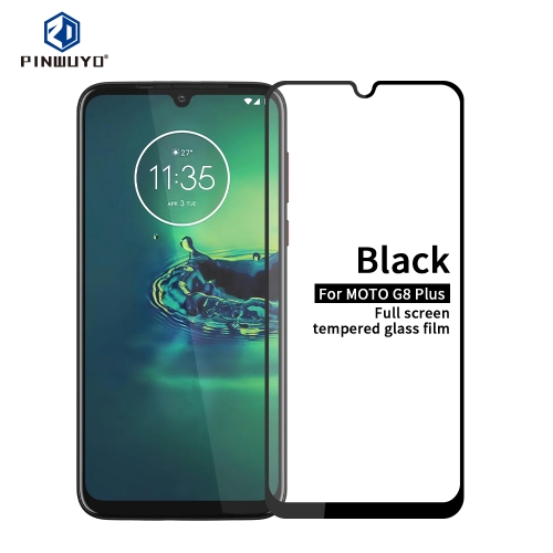

For MOTO G8 plus PINWUYO 9H 2.5D Full Screen Tempered Glass Film(Black)