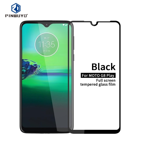 

For MOTO G8 Play PINWUYO 9H 2.5D Full Screen Tempered Glass Film(Black)