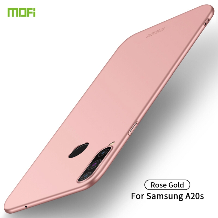 

For Galaxy A20S MOFI Frosted PC Ultra-thin Hard Case(Rose gold)
