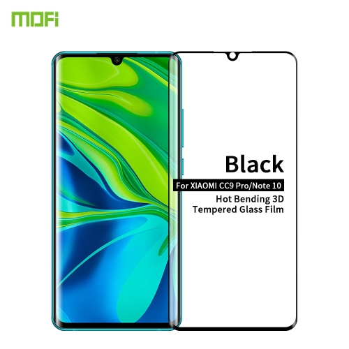 

For Xiaomi CC9 Pro / Xiaomi Note10 MOFI 9H 3D Explosion Proof Thermal Bending Full Screen Covered With Tempered Glass Film(Black)