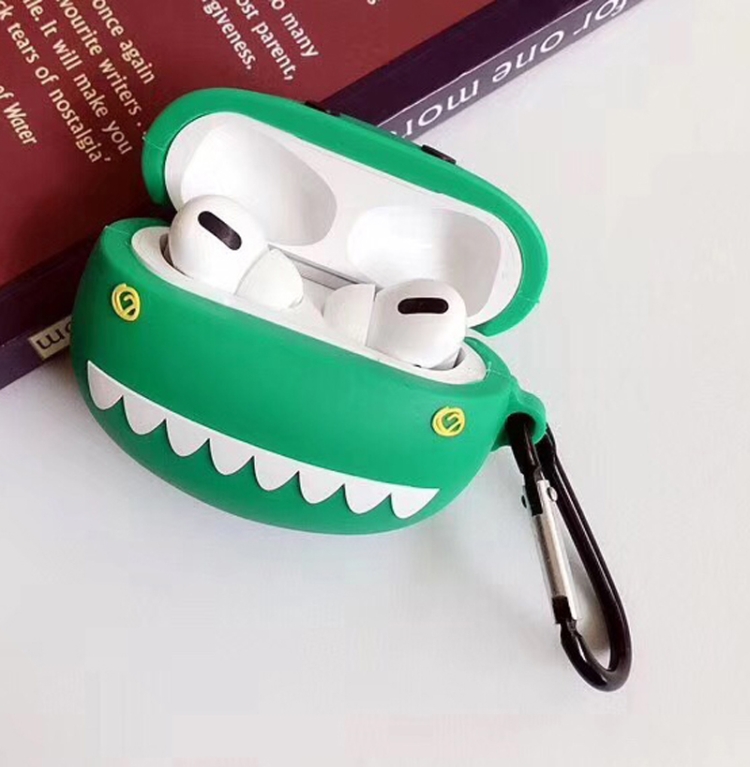 

For Apple AirPods Pro Love Dinosaur Head Bluetooth Headphone Protective Case(Green)