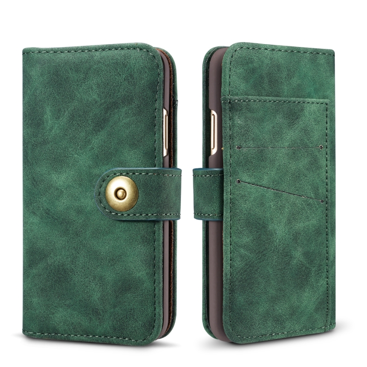 

For Galaxy A50 Retro Magnetic Detachable Horizontal Flip Leather Case with Card Slots & Wallet & Photo Frame(Green)