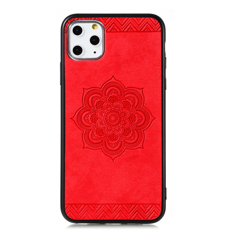 

For iPhone 11 Pro， The Rose Mandala Pattern PC + TPU + PU Phone Case(Red)