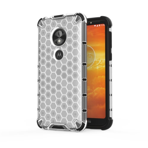 

For Motorola Moto E5 Play Go Shockproof Honeycomb PC + TPU Case(White)