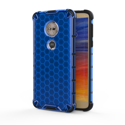 

For Motorola Moto G6 Play Shockproof Honeycomb PC + TPU Case(Blue)