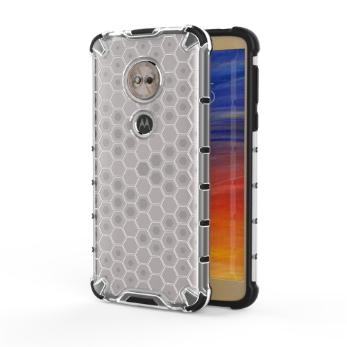 

For Motorola Moto E6 Play Shockproof Honeycomb PC + TPU Case(White)