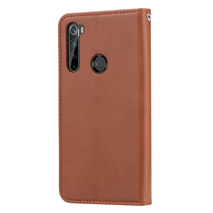 

For Xiaomi Redmi Note 8T Knead Skin Texture Horizontal Flip Leather Case with Photo Frame & Holder & Card Slots & Wallet(Brown)