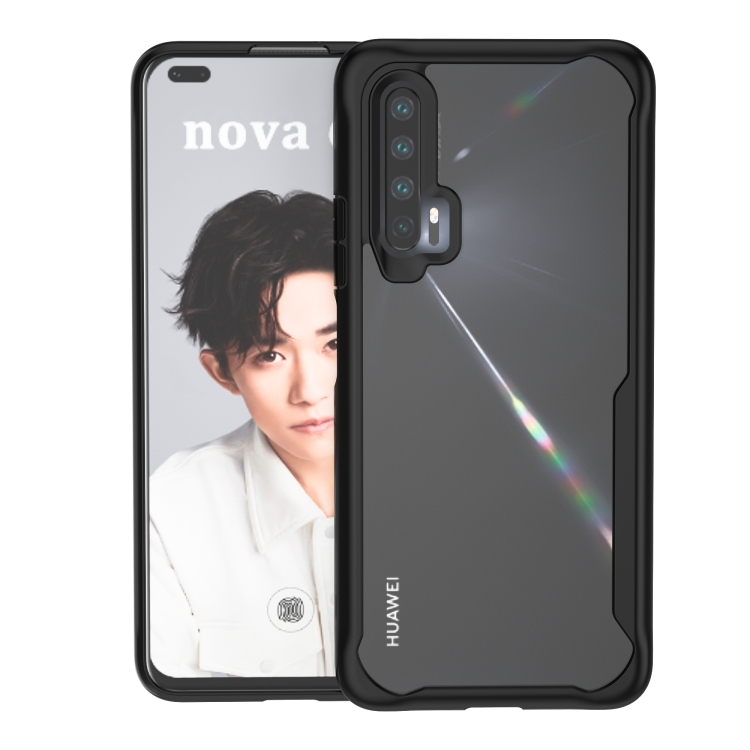 

For Huawei nova 6 Transparent PC + TPU Full Coverage Shockproof Protective Case(Black)