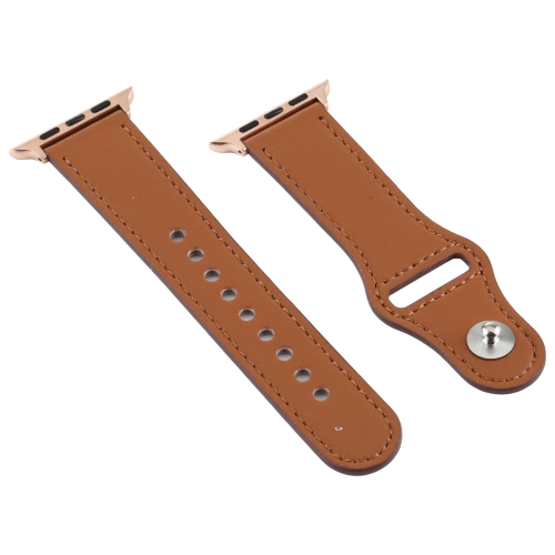 

For Apple Watch 3 / 2 / 1 Generation 38mm Universal Buckle Leather Strap(Brown)