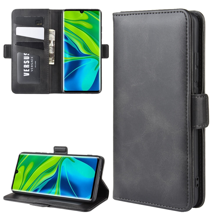 

For Xiaomi Mi CC9 Pro/Note 10/Note 10 Pro Dual-side Magnetic Buckle Horizontal Flip Leather Case with Holder & Card Slots & Wallet(Black)