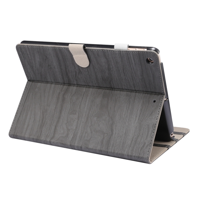 

For iPad 10.2 (2019) ENKAY Stand Folio Cover Leather Smart Case with Auto Sleep / Wake-up Function(Grey)