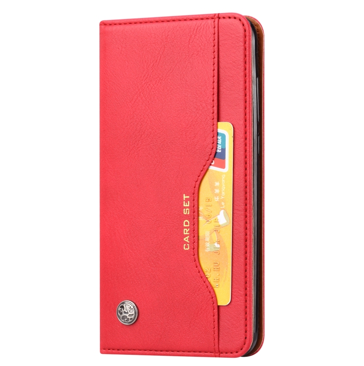 

For Galaxy A71 Knead Skin Texture Horizontal Flip Leather Case with Photo Frame & Holder & Card Slots & Wallet(Red)