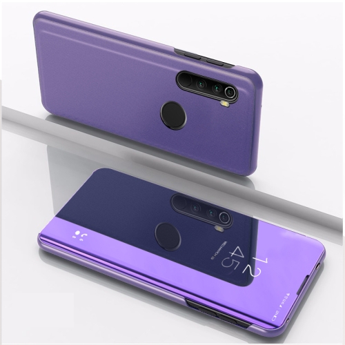

For Xiaomi Redmi Note 8T Plated Mirror Horizontal Flip Leather with Stand Mobile Phone Holster(Purple Blue)