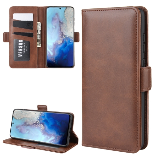 

For Galaxy S20 Dual-side Magnetic Buckle Horizontal Flip Leather Case with Holder & Card Slots & Wallet(Brown)