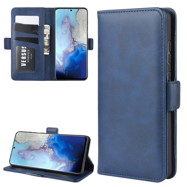 

For Galaxy S20 Dual-side Magnetic Buckle Horizontal Flip Leather Case with Holder & Card Slots & Wallet(Dark Blue)