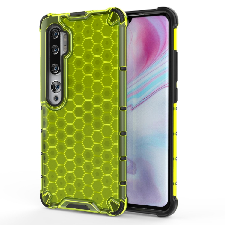 

For Xiaomi Mi Note 10/Mi CC9 Pro Shockproof Honeycomb PC + TPU Case(Green)