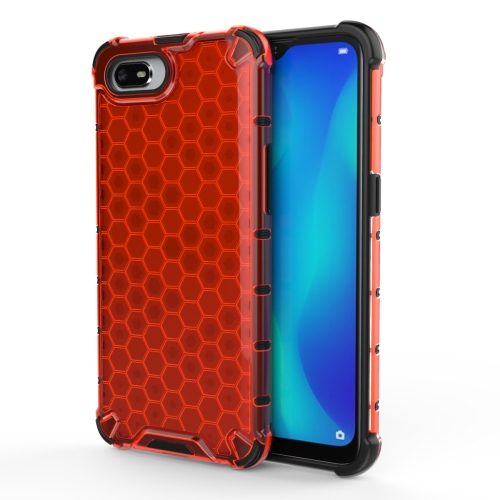 

For OPPO Realme C2 Shockproof Honeycomb PC + TPU Case(Red)