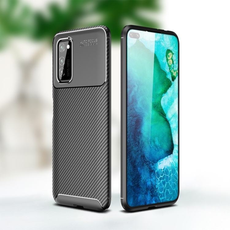 

For Galaxy S20+ Carbon Fiber Texture Shockproof TPU Case(Black)