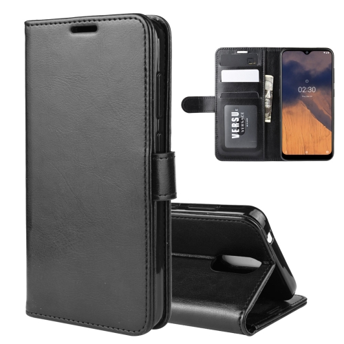 

For Nokia 2.3 R64 Texture Single Horizontal Flip Protective Case with Holder & Card Slots & Wallet& Photo Frame(Black)