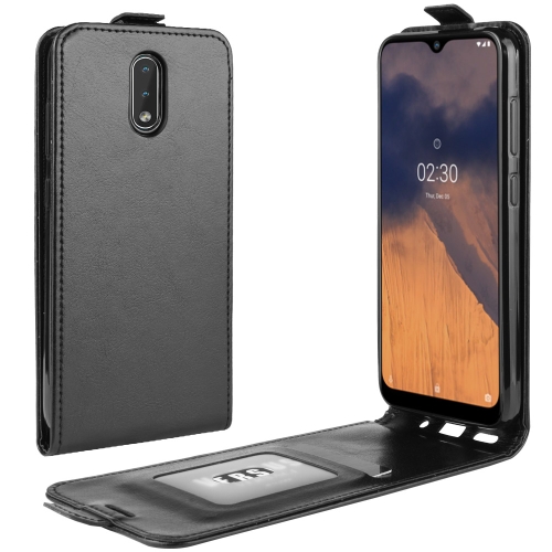 

For Nokia 2.3 R64 Texture Single Vertical Flip Leather Protective Case with Card Slots & Photo Frame(Black)