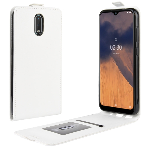 

For Nokia 2.3 R64 Texture Single Vertical Flip Leather Protective Case with Card Slots & Photo Frame(White)