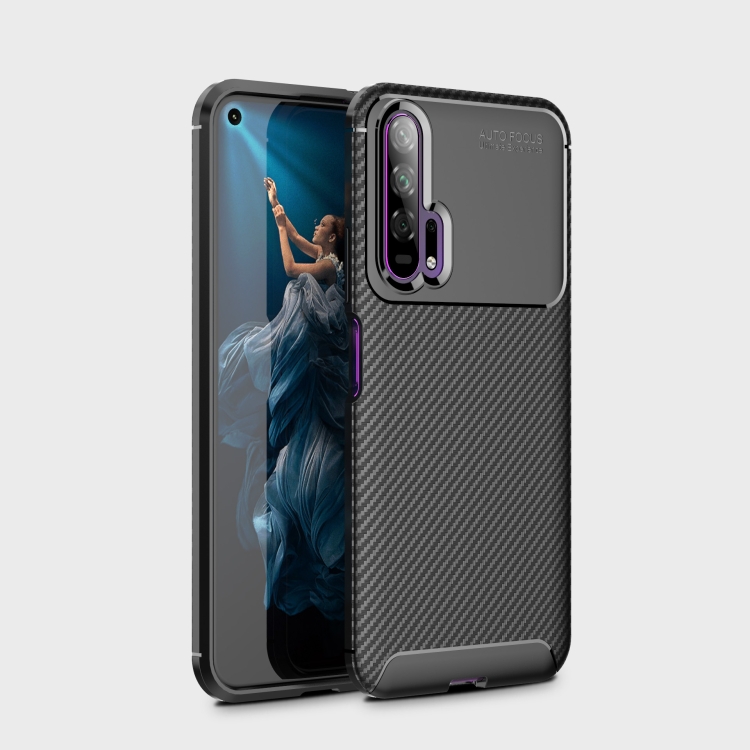 

For Huawei Nova 6 Carbon Fiber Texture Shockproof TPU Case(Black)