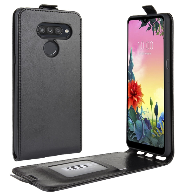 

For LG K50S R64 Texture Single Vertical Flip Leather Protective Case with Card Slots & Photo Frame(Black)