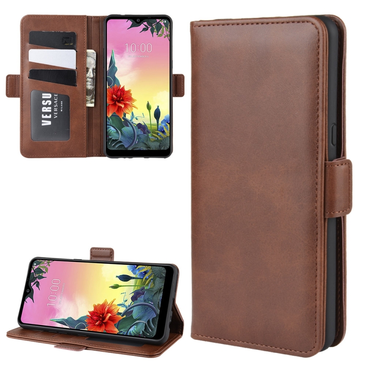

For LG K50S Dual-side Magnetic Buckle Horizontal Flip Leather Case with Holder & Card Slots & Wallet(Brown)