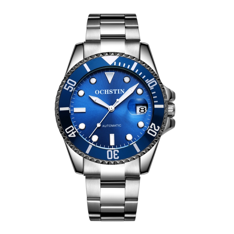 

OCHSTIN 6126 Water Ghost Full Automatic Solid Stainless Steel Men Mechanical Watch Waterproof Night Light(Blue)