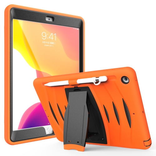 

For Galaxy Tab A 10.1 (2019) T510/T515 360 Degree Rotation PC + Silicone Protective Case with Holder & Hand-strap(Orange)