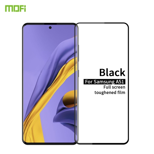 

For Galaxy A51 MOFI 9H 2.5D Full Screen Tempered Glass Film(Black)