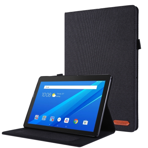 

For Lenovo Tab E10 10.1 Cloth Style TPU Flat Protective Shell(Black)
