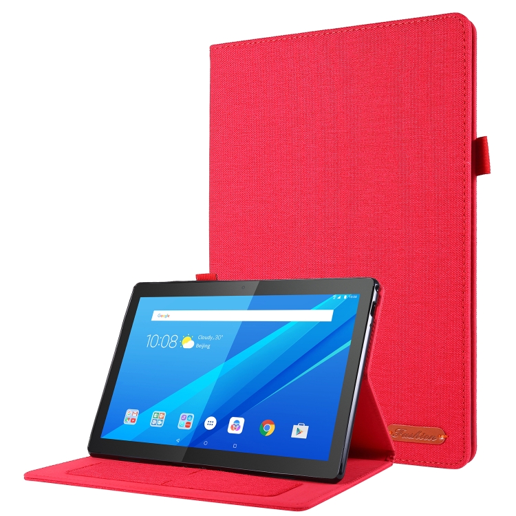 

For Lenovo Tab P10 10.1 Cloth Style TPU Flat Protective Shell(Red)