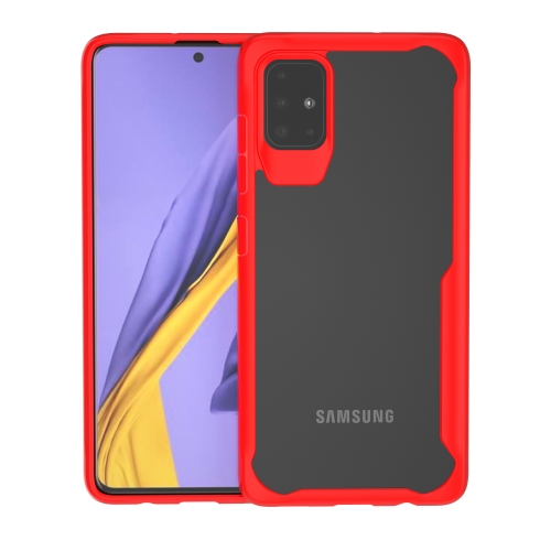 

For Galaxy A71 Transparent PC + TPU Full Coverage Shockproof Protective Case(Red)