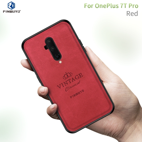 

For Oneplus7T Pro PINWUYO Zun Series PC + TPU + Skin Waterproof And Anti-fall All-inclusive Protective Shell(Red)