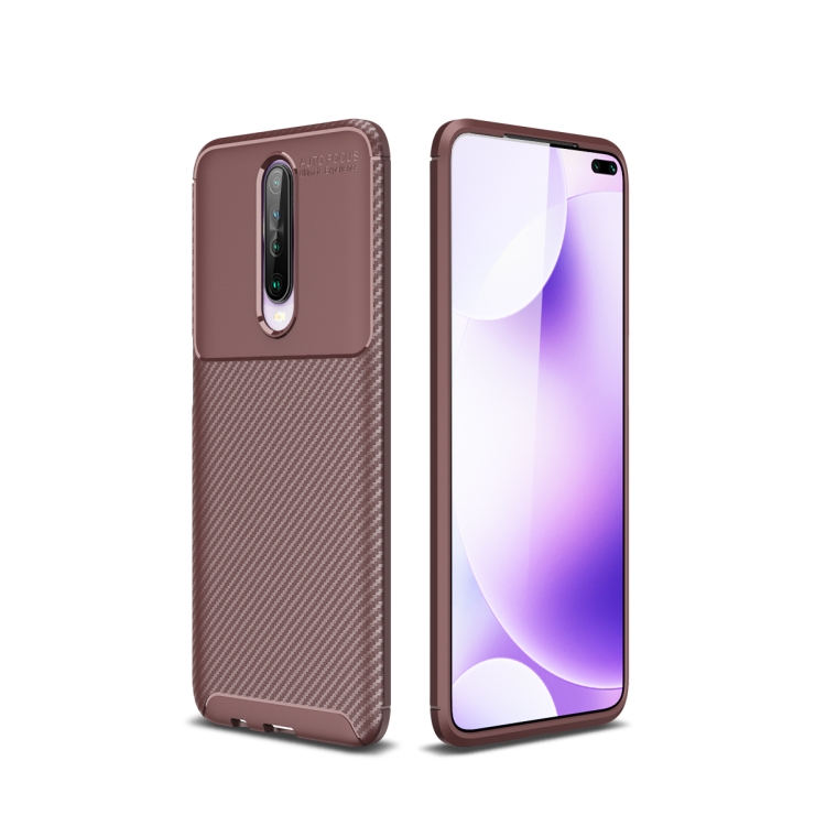 

For Xiaomi Redmi K30 5G Carbon Fiber Texture Shockproof TPU Case(Brown)