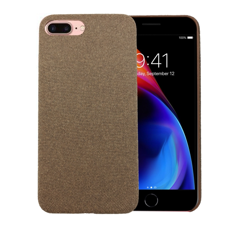

For iPhone 7Plus/8Plus Fabric Style TPU Protective Shell(Brown)