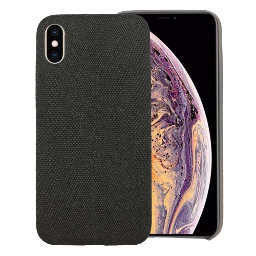 

For iPhone X Fabric Style TPU Protective Shell(Black)