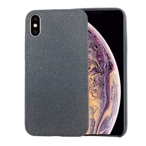 

For iPhone XR Fabric Style TPU Protective Shell(Deep Blue)