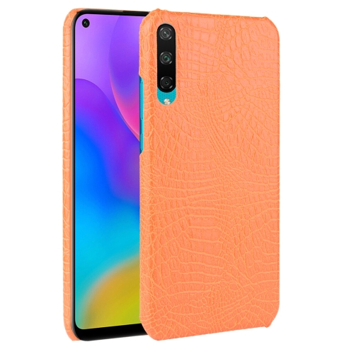 

For Huawei Enjoy 10 Shockproof Crocodile Texture PC + PU Case(Orange)