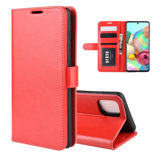 

For Galaxy A81 / M60S / Note 10 Lite R64 Texture Single Horizontal Flip Protective Case with Holder & Card Slots & Wallet& Photo Frame(Red)