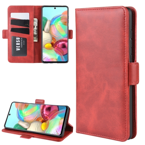 

For Galaxy A81 / M60S / Note 10 Lite Dual-side Magnetic Buckle Horizontal Flip Leather Case with Holder & Card Slots & Wallet(Red)