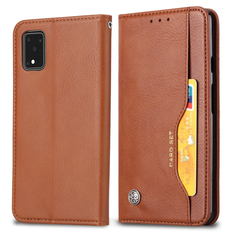 

For Galaxy S20 Ultra Knead Skin Texture Horizontal Flip Leather Case with Photo Frame & Holder & Card Slots & Wallet(Brown)