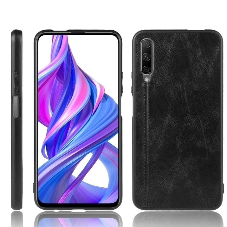 

For Huawei Honor 9X Pro / 9X / Y9S Shockproof Sewing Cow Pattern Skin PC + PU + TPU Case(Black)