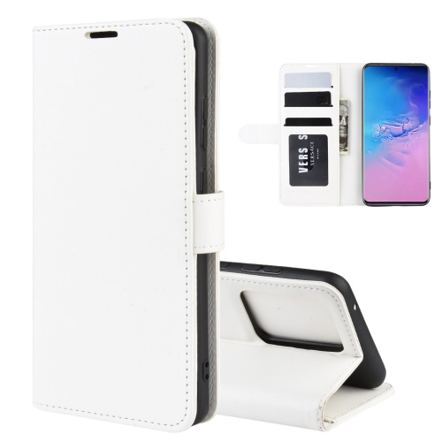 

For Galaxy S20 Ultra R64 Texture Single Horizontal Flip Protective Case with Holder & Card Slots & Wallet& Photo Frame(White)