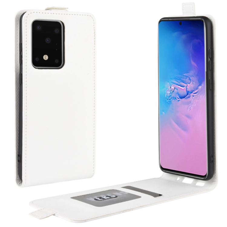 

For Galaxy S11 Plus R64 Texture Single Vertical Flip Leather Protective Case with Card Slots & Photo Frame(White)