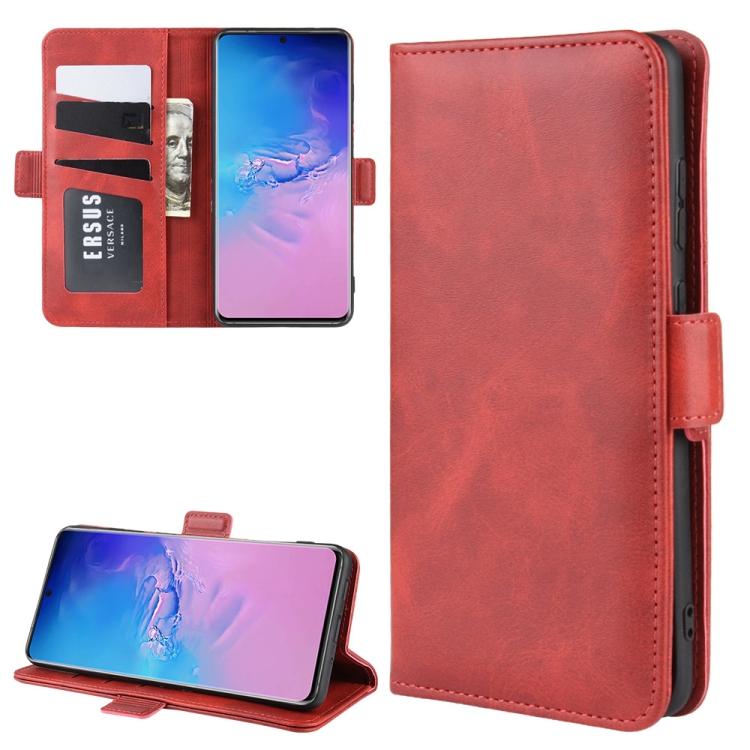 

For Galaxy S20 Ultra Dual-side Magnetic Buckle Horizontal Flip Leather Case with Holder & Card Slots & Wallet(Red)