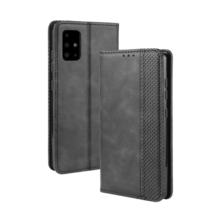 

For Galaxy S20+ Magnetic Buckle Retro Crazy Horse Texture Horizontal Flip Leather Case with Holder & Card Slots & Photo Frame(Black)