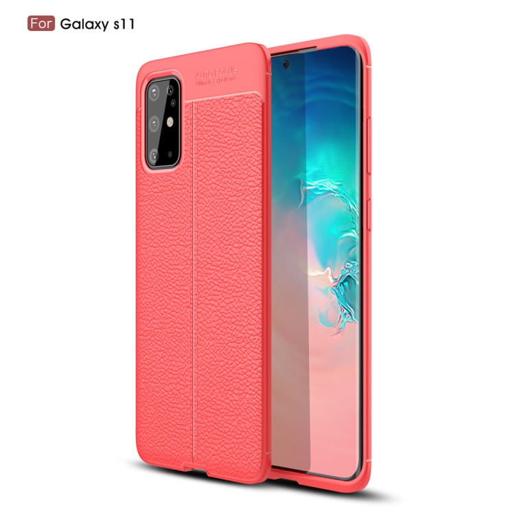 

For Galaxy S20+ Litchi Texture TPU Shockproof Case(Red)